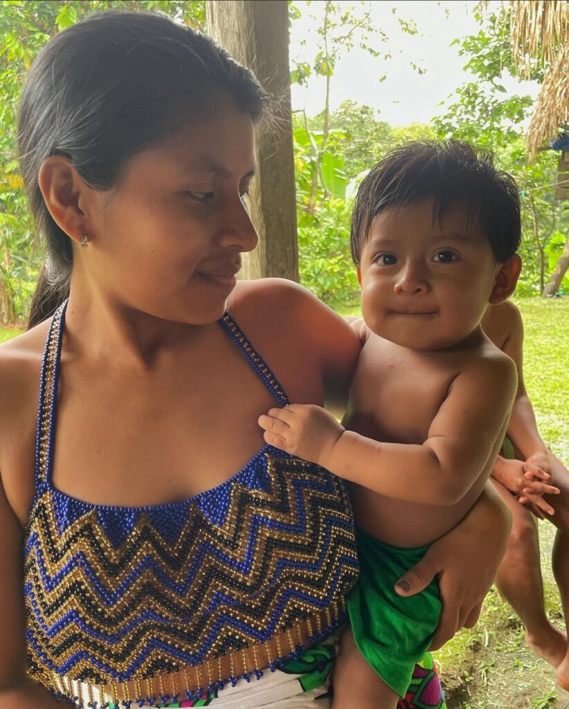 Emberá  mother and her sweet baby