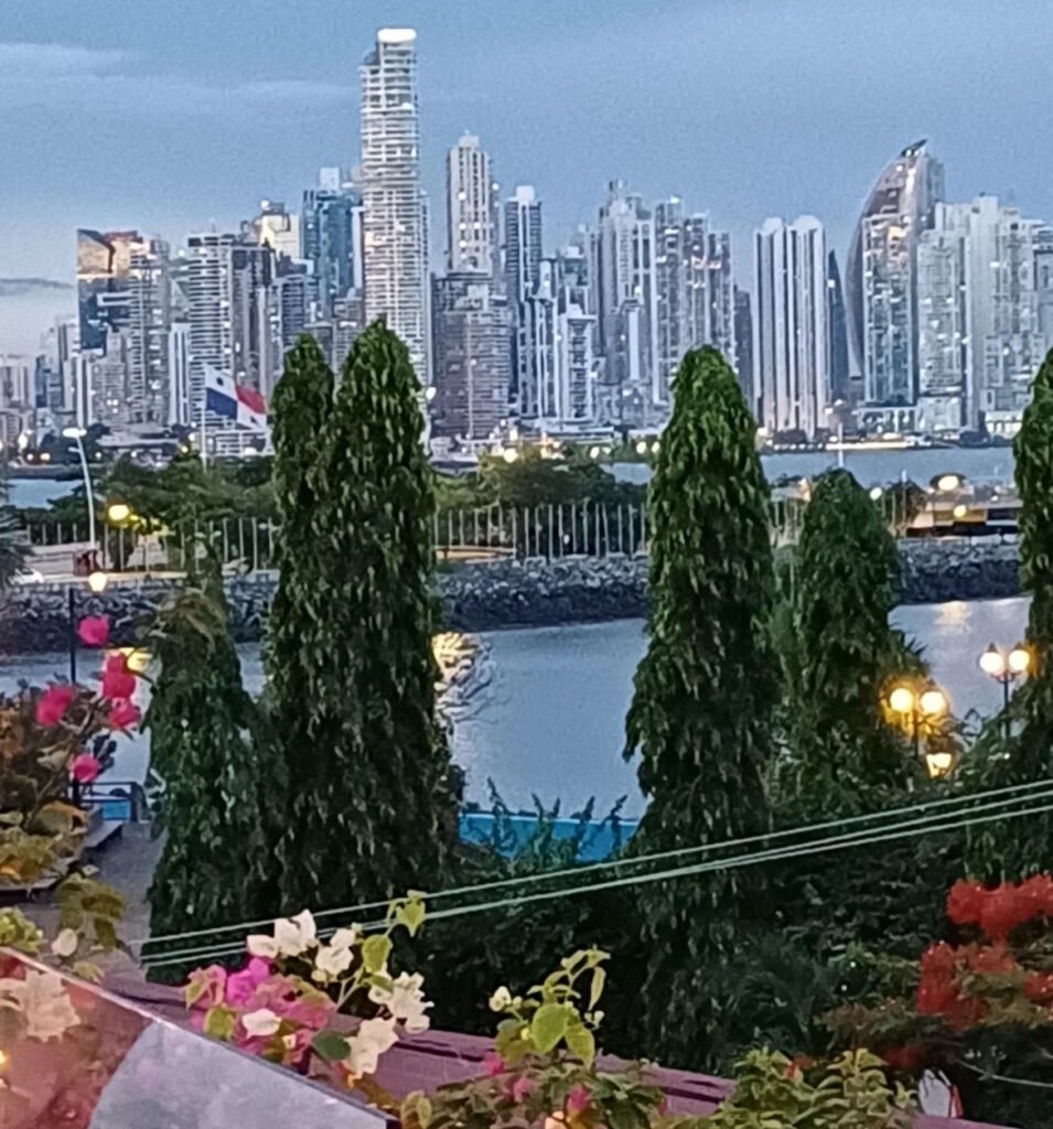 Panama City views from LaZotea rooftop.