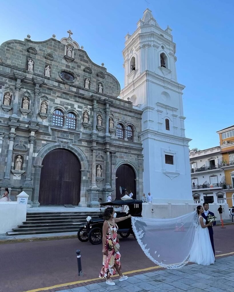 A local bride in her dress Panama City