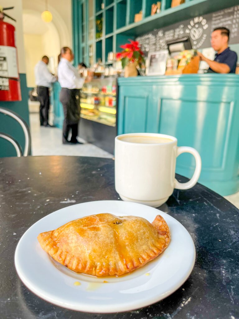 A delicious empanada and coffee for just $8