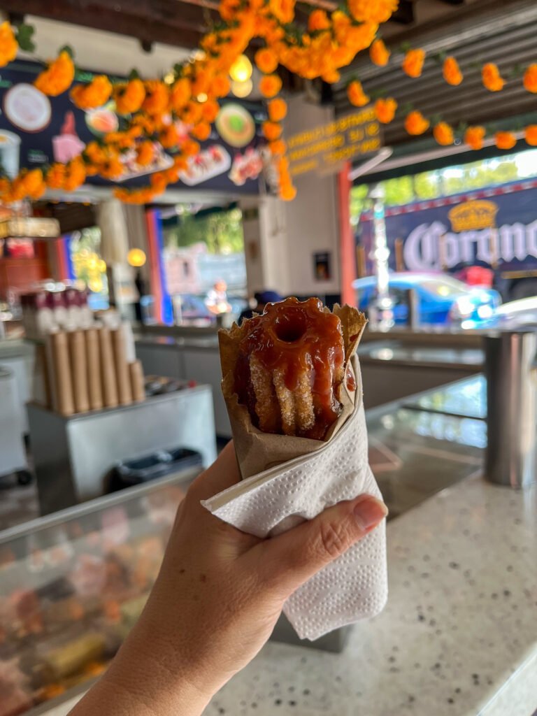 Yummy churros filled with cajeta.