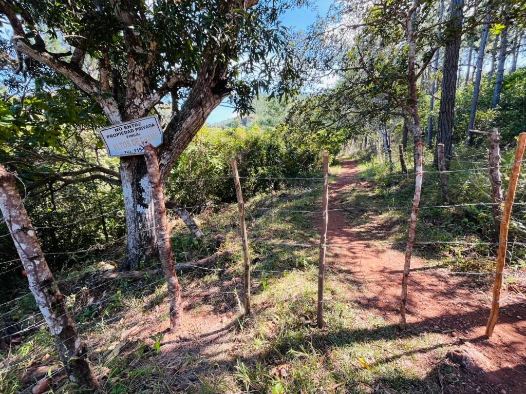 Private property gate at Cerro Chame, Panama